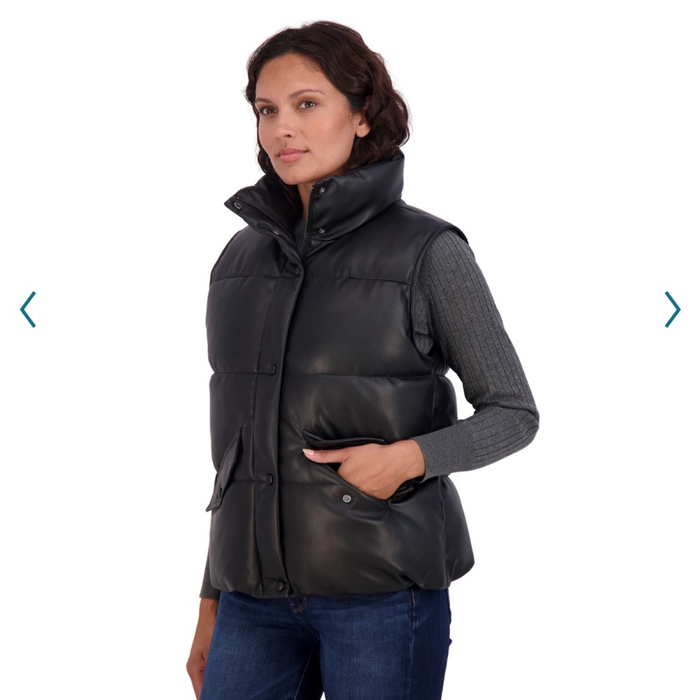 Women’s Oversized Faux Leather Vest